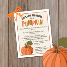 Load image into Gallery viewer, Fall Fest Bible Pumpkin Attributes of God&#39;s Love (digital download)