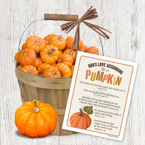 Fall Fest Bible Pumpkin Attributes of God's Love (digital download)